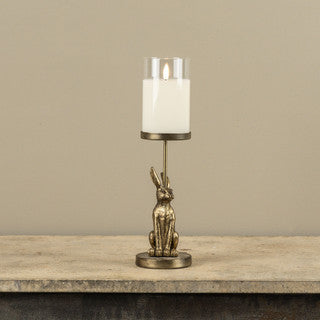 Gold Sitting Bunny Candle Holder