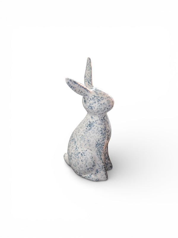 Blue Floral Bunny