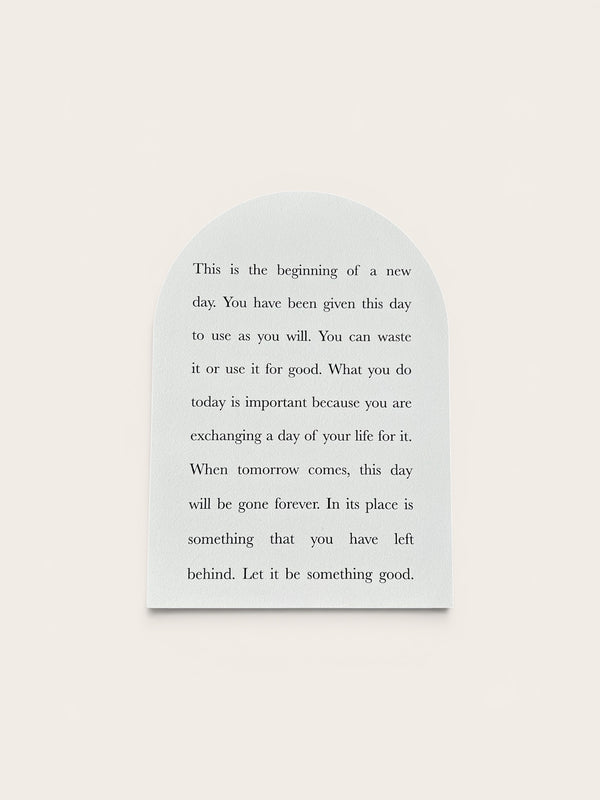 This is the Beginning, Arch
