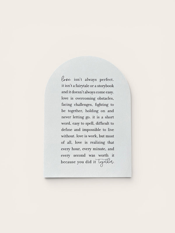 Love Isn't Always, Arch