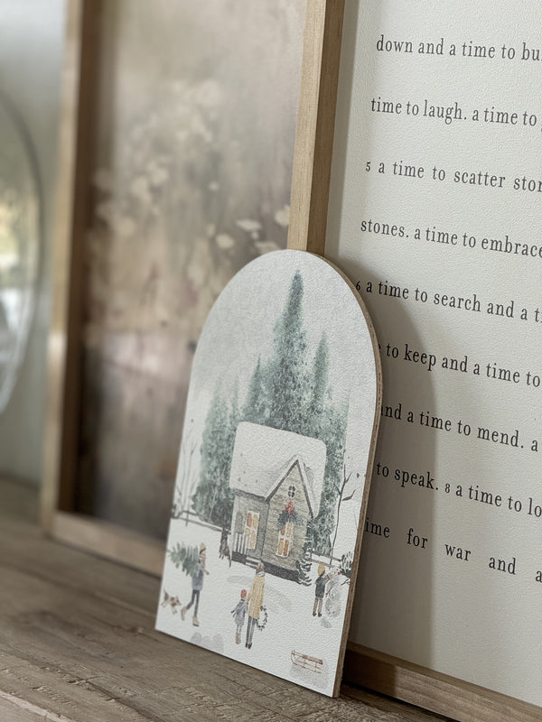 Large Winter House Scene, Arch