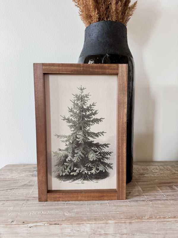 Evergreen Vintage Print