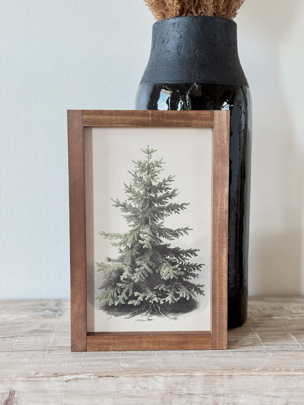 Evergreen Vintage Print