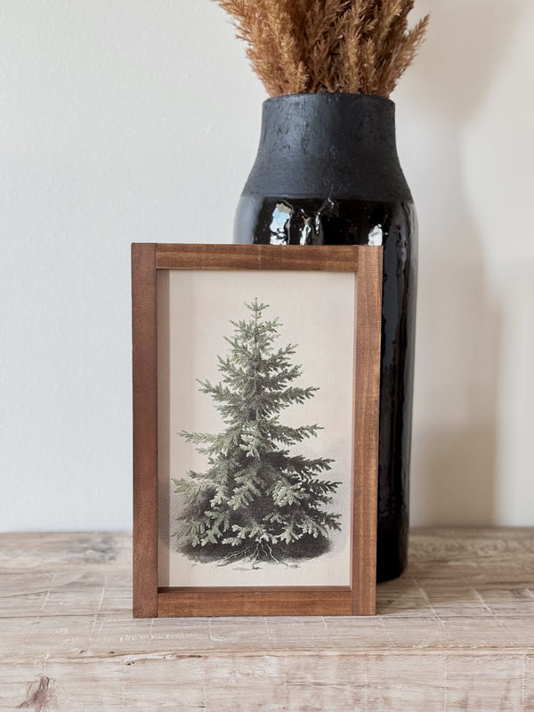 Evergreen Vintage Print