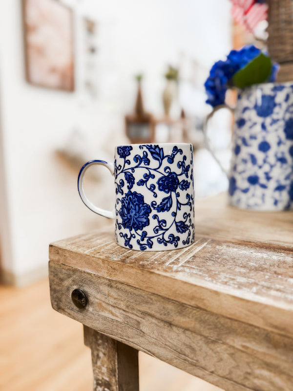 Blue Floral Mug