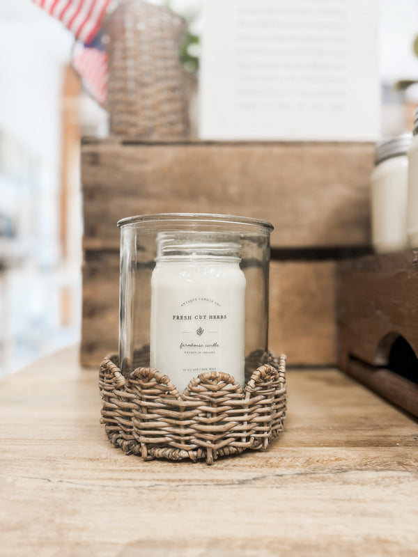 Willow Glass Candle Holder