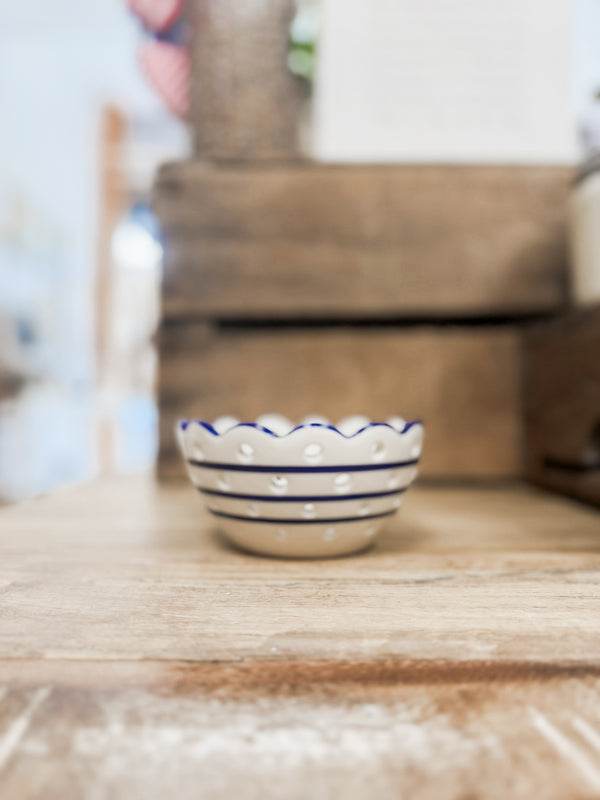 Blue Stripe Berry Bowl