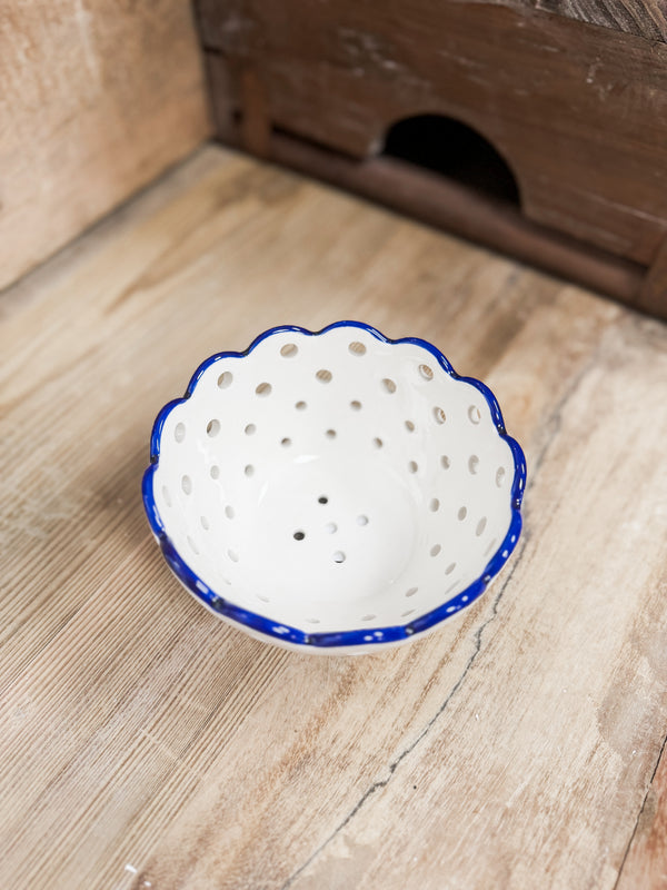 Blue Stripe Berry Bowl