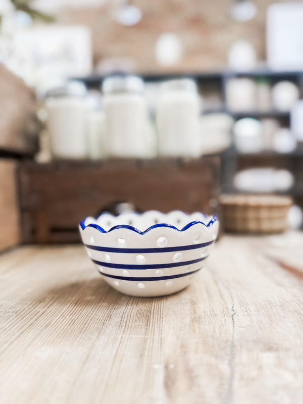 Blue Stripe Berry Bowl
