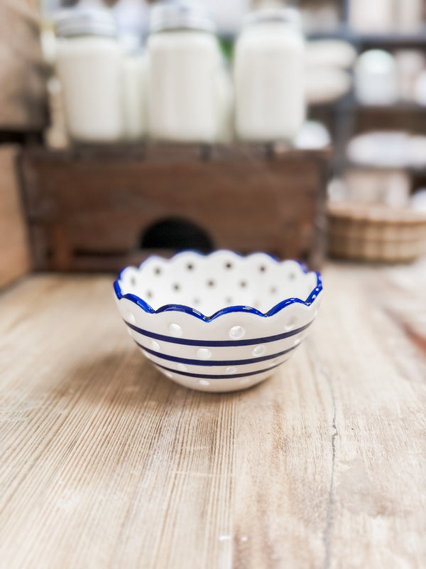 Blue Stripe Berry Bowl