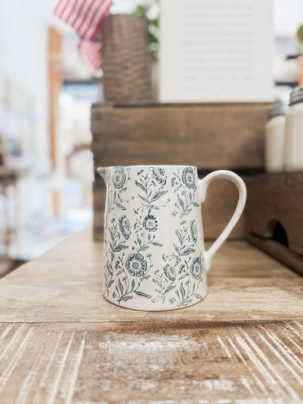Blue Primrose Pattern Pitcher