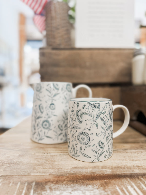 Blue Primrose Pattern Mug