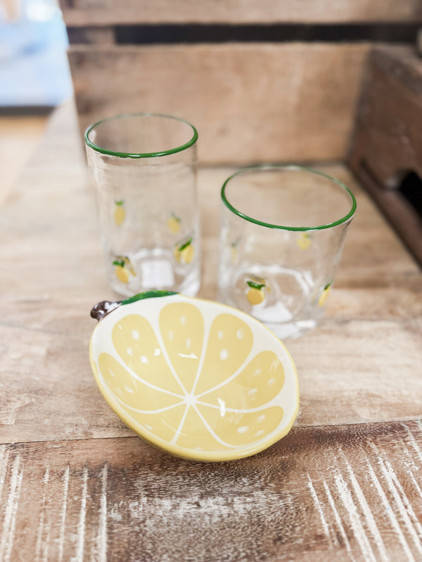 Lemon Icon Glass