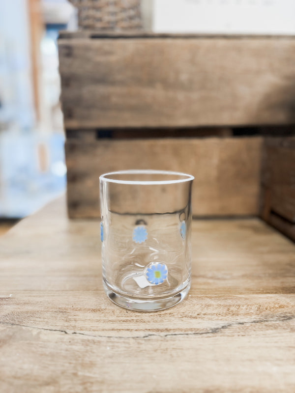 Blue Daisy Icon Glass