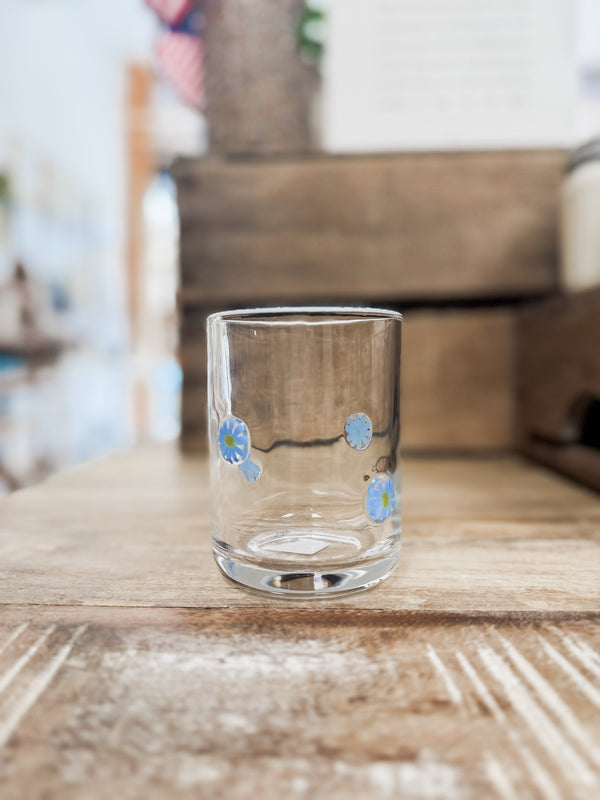 Blue Daisy Icon Glass