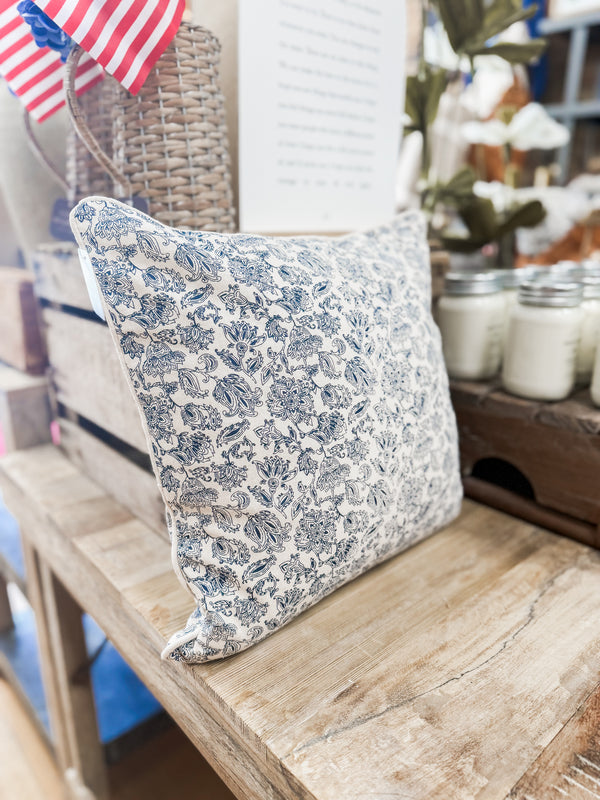 Bluebell Floral Pillow