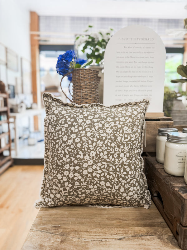 Neutral Blooms Pillow