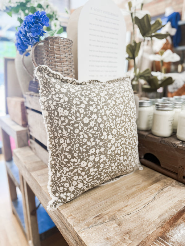 Neutral Blooms Pillow