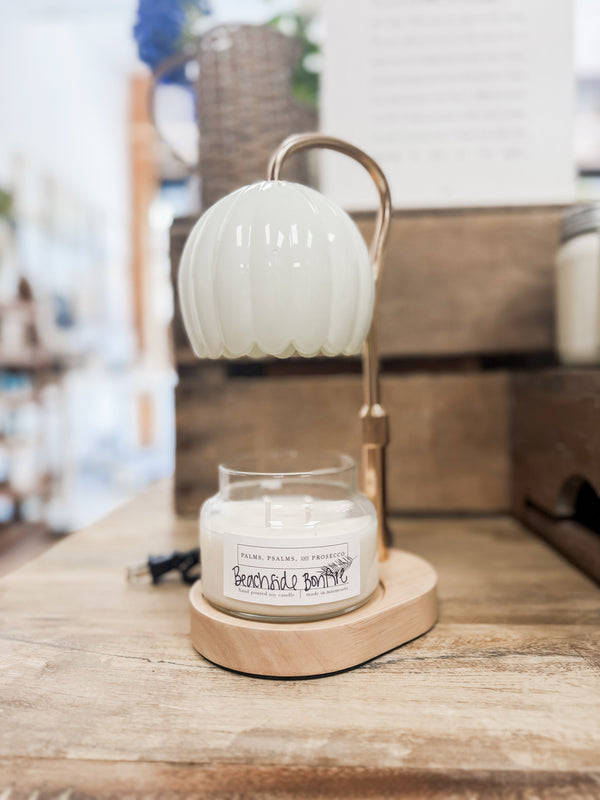 Milk Glass Candle Warmer Lamp