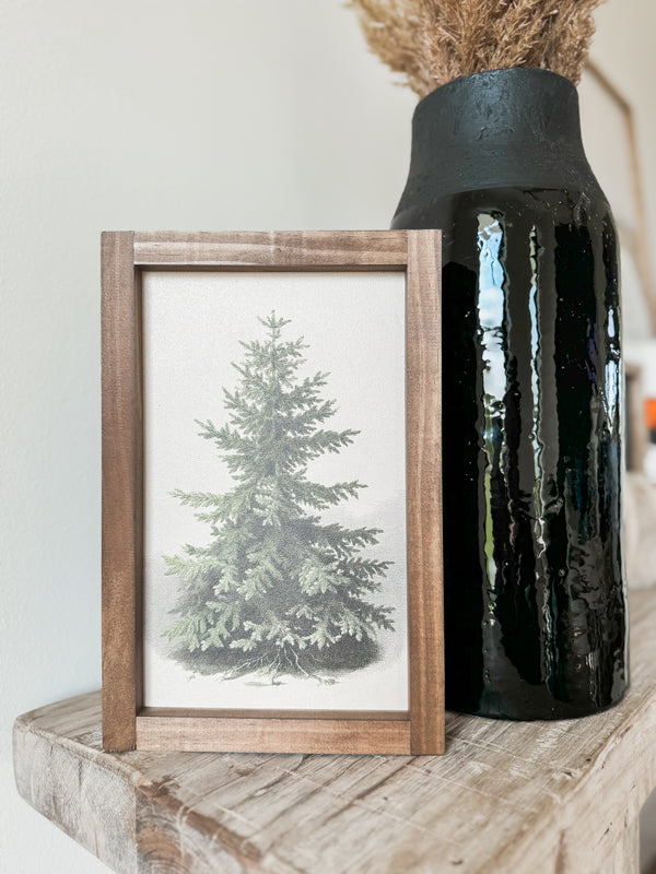 Evergreen Vintage Print