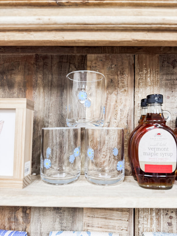 Blue Daisy Icon Glass