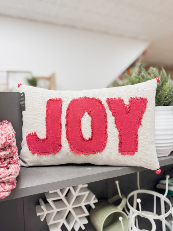 Joy with Bells Pillow