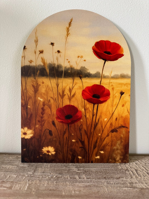 Fall Red Flowers Arch