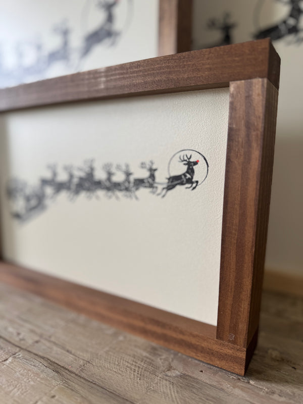 Vintage Santa and Reindeer