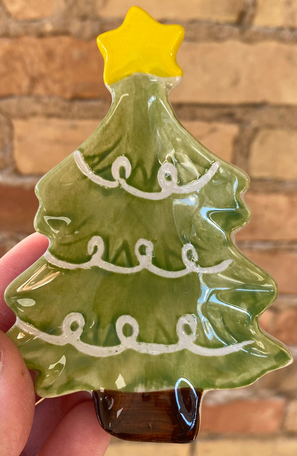 Miniature Christmas Tree Plate, Four Styles