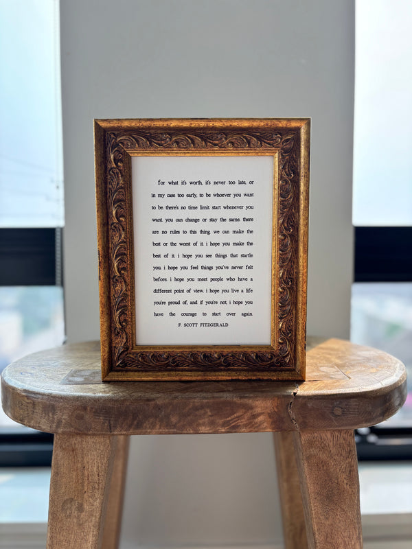 For What It's Worth | Antique Gold Frame