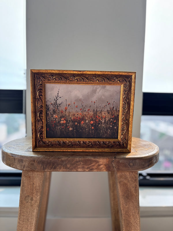 Fall Wildflower Field | Antique Gold Frame