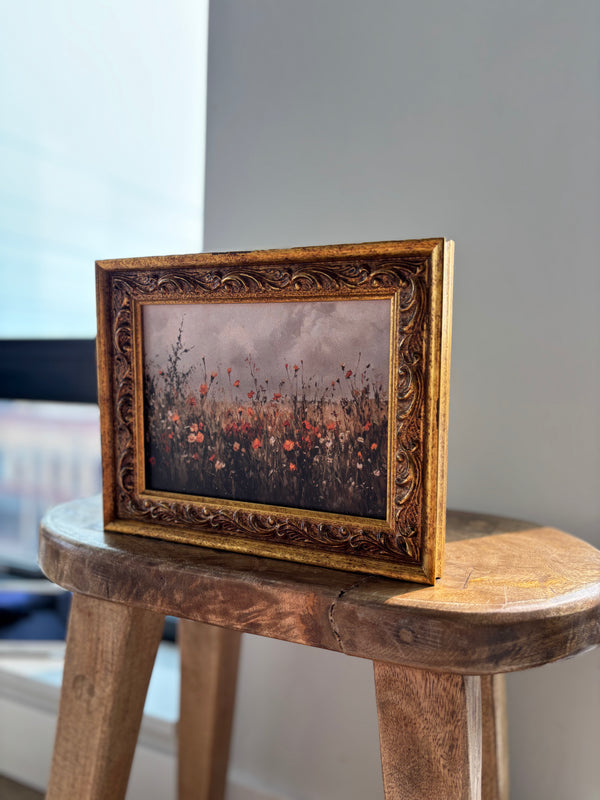 Fall Wildflower Field | Antique Gold Frame