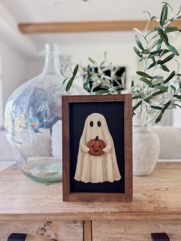 Ghost with Jack O'Lantern