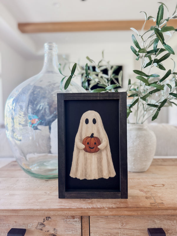 Ghost with Jack O'Lantern