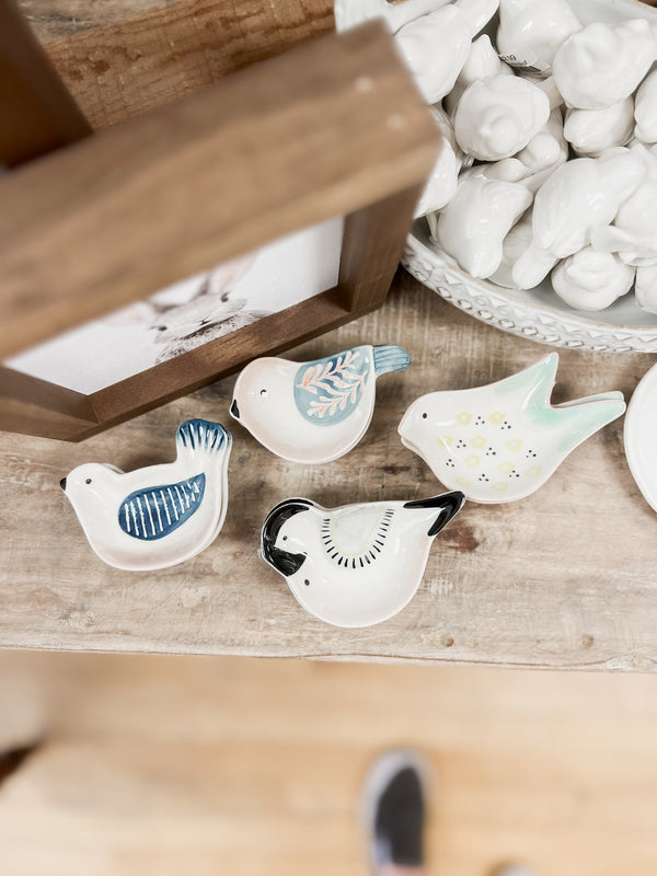 Stoneware Bird Dish