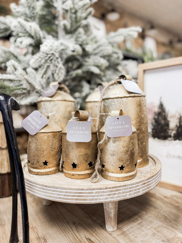 Metal Bell with Star Cut-Outs
