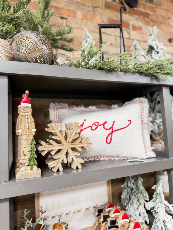 Joy Embroidered Pillow