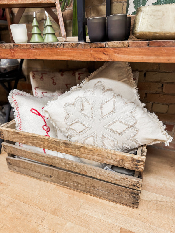 Fringe Holiday Pillow