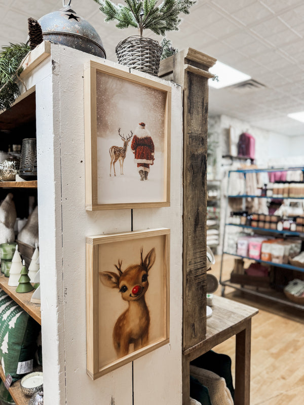 Santa and Reindeer Walking