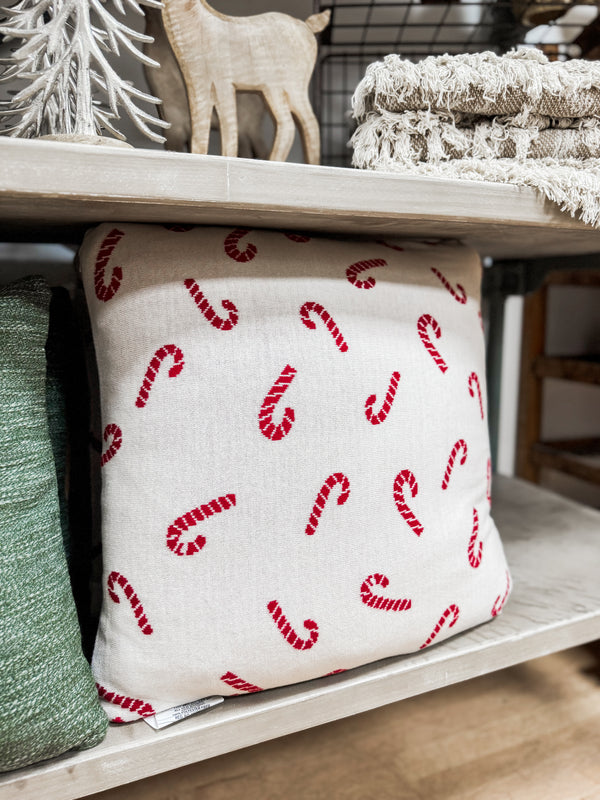 Candy Cane Pattern Pillow
