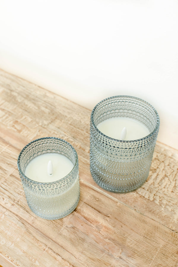 Flameless Dotted Glass Candle