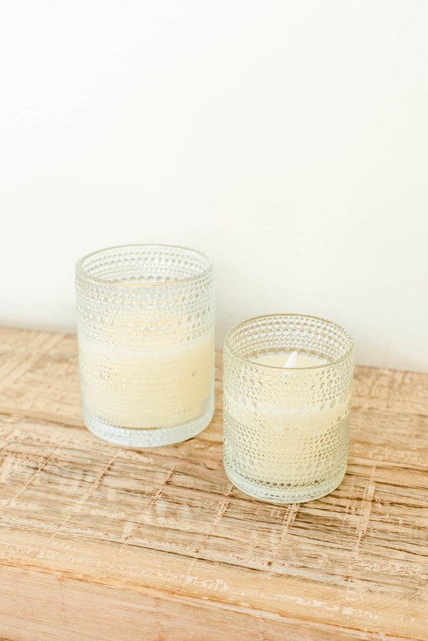 Flameless Dotted Glass Candle