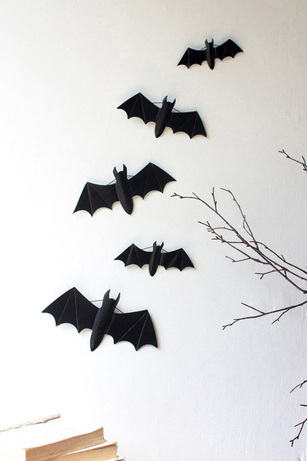 Black Metal Bats, Set of Five
