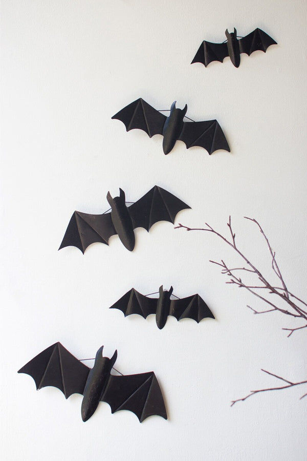 Black Metal Bats, Set of Five