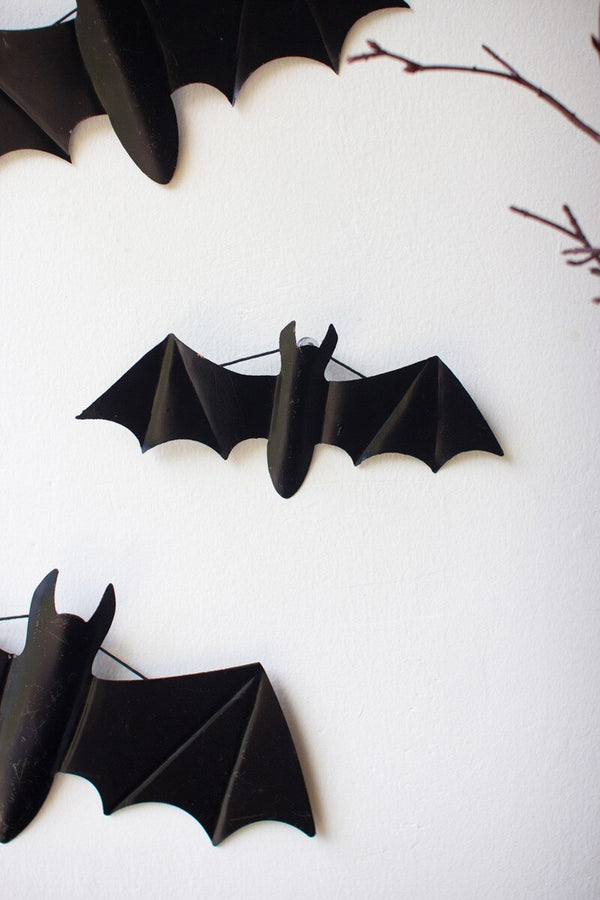 Black Metal Bats, Set of Five