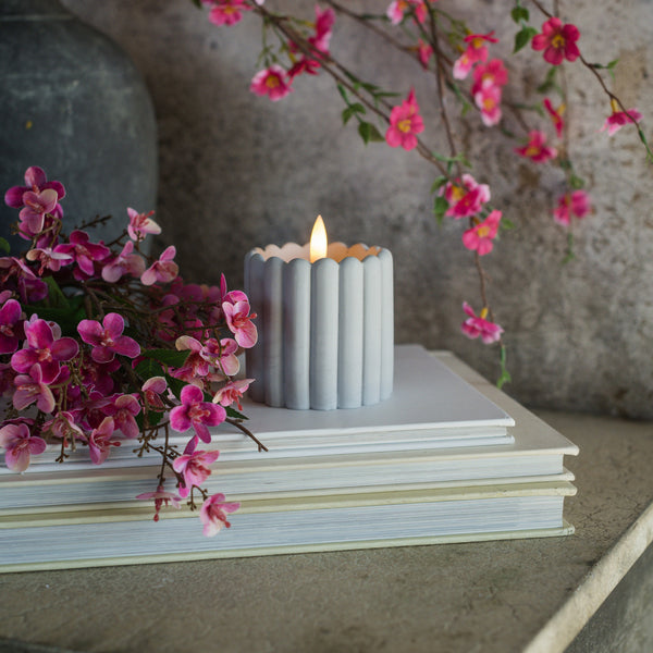 Cement Column Flameless Candle, Three Sizes