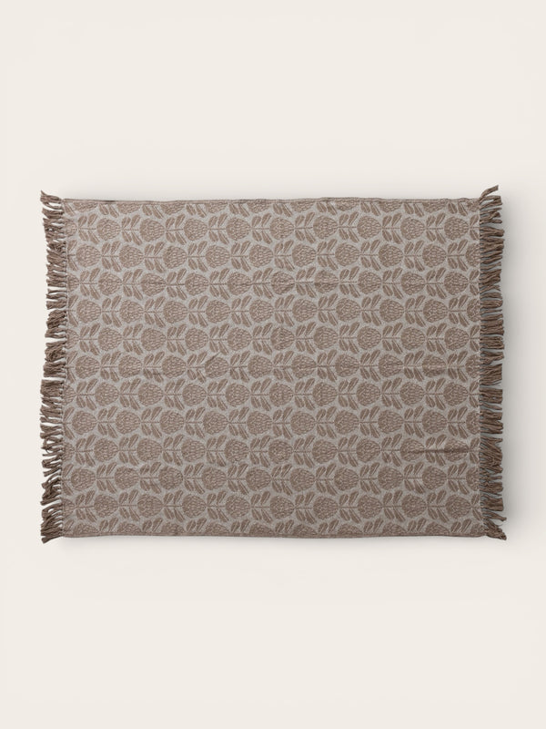 Woven Floral Throw