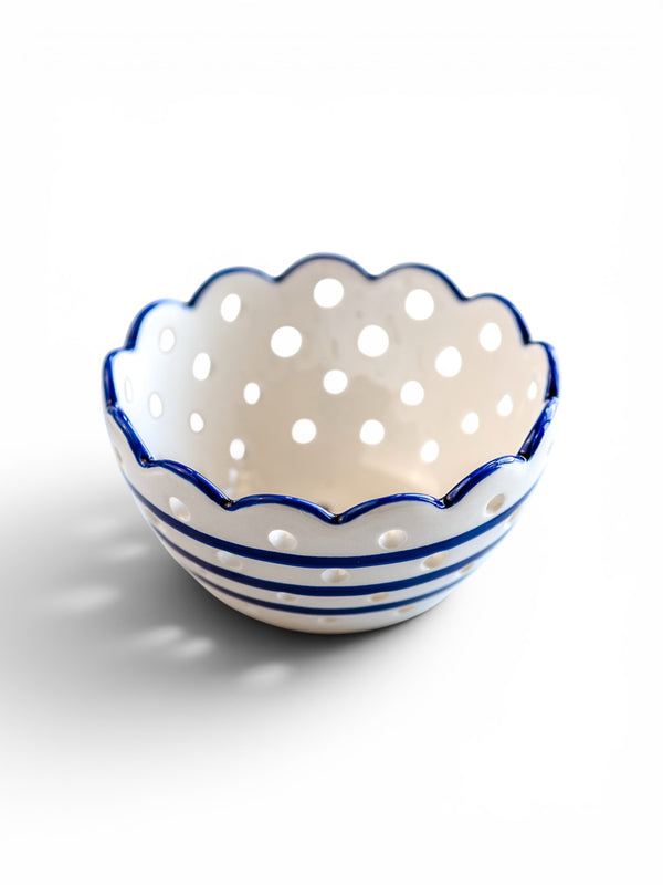 Blue Stripe Berry Bowl