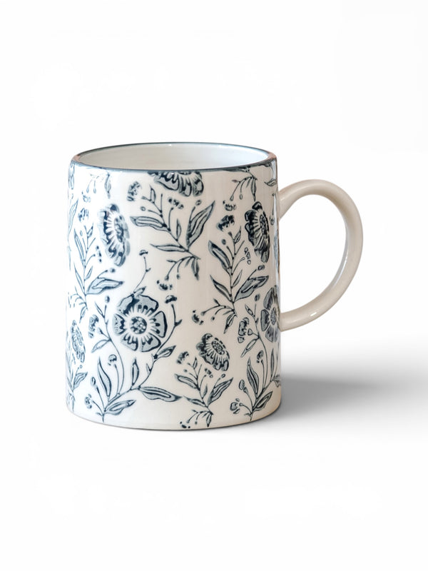 Blue Primrose Pattern Mug