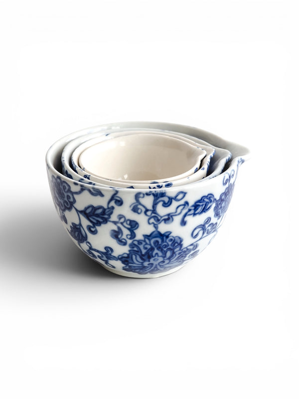Blue Floral Measuring Cups